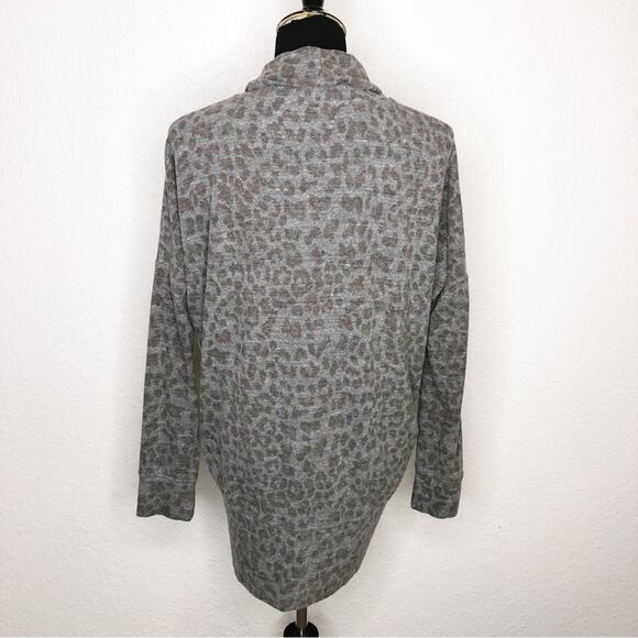Sundry gray brown animal print open front cardigan size 1 or Small - Picture 15 of 15